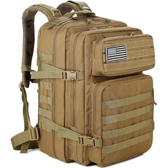 QTQY 45L Tactical Backpack Molle Military Hiking Bug Out Bag Waterproof - Picture 7 of 7